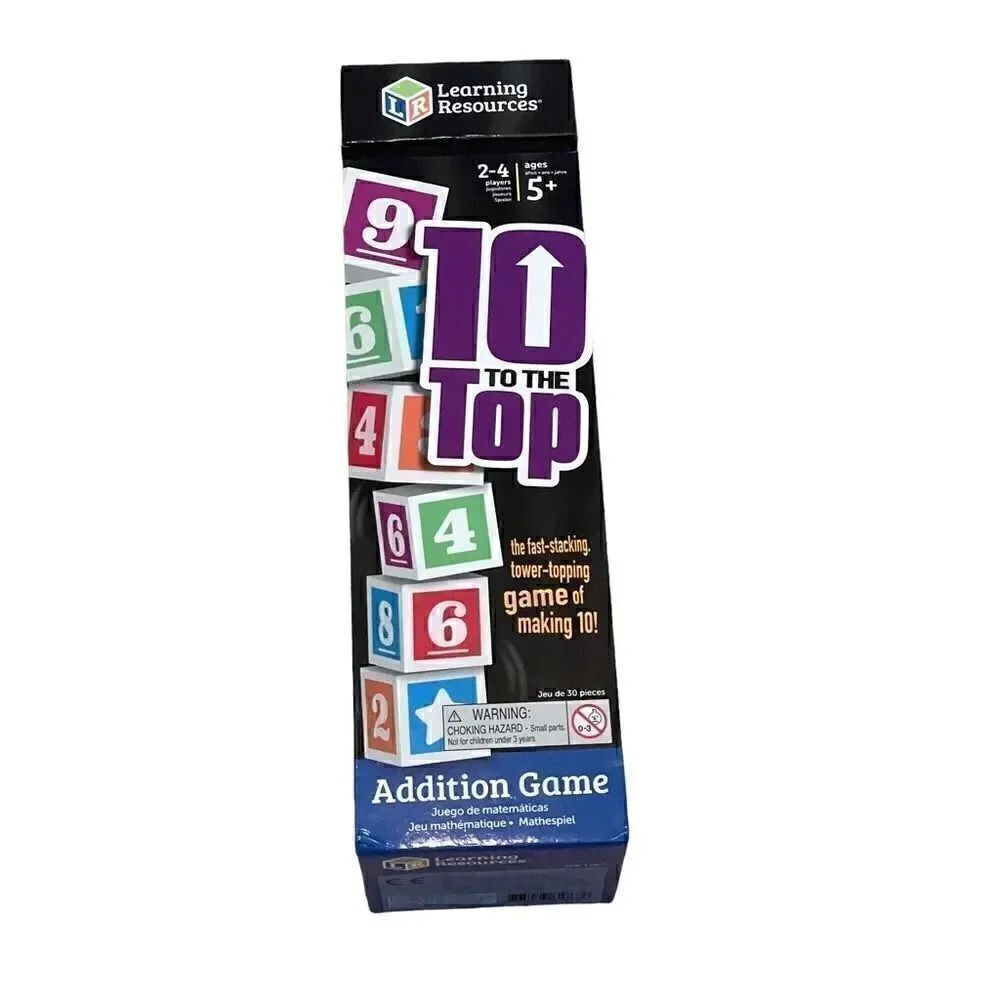 LEARNING RESOURCES 10 to the Top 30 Soft Blocks Stacking Addition Game - Picture 1 of 6